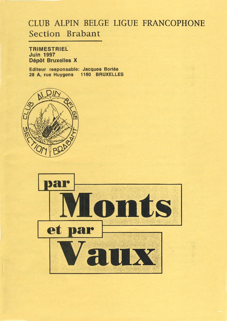 Editorial Par Mont Et Par Vaux Juin 1997 Cabbrabant