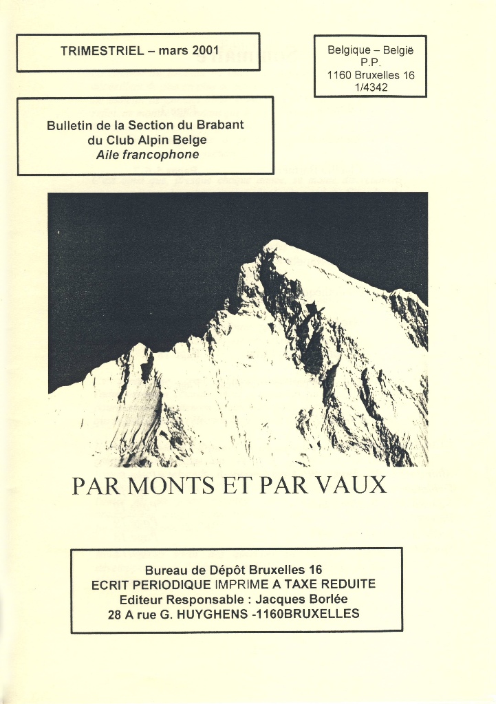 Editorial Par Mont Et Par Vaux Mars 2001 Cabbrabant