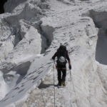 crevasse au dessus cascade
